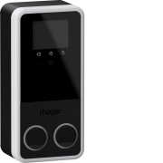 witty park2 Borne mural IP55 IK10 2x22kW T2+OCPP+MID+ECRAN+RFID+Protections - HAGER XVP222S 