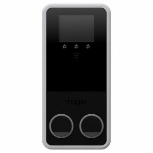 witty park2 Borne mural IP55 IK10 2x22kW T2+OCPP+MID+ECRAN+RFID+Protections - HAGER XVP222S 