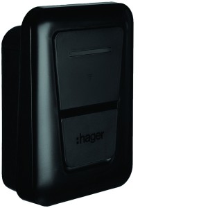 witty one borne de recharge IP55 1x7kW 1P T2+TIC+RFID+APP Bluetooth+Protections - HAGER XVR107STP 