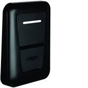 witty one pièce détachée-Couvercle de finition noir graphite, pour  witty XVR1xx - HAGER XVS120 