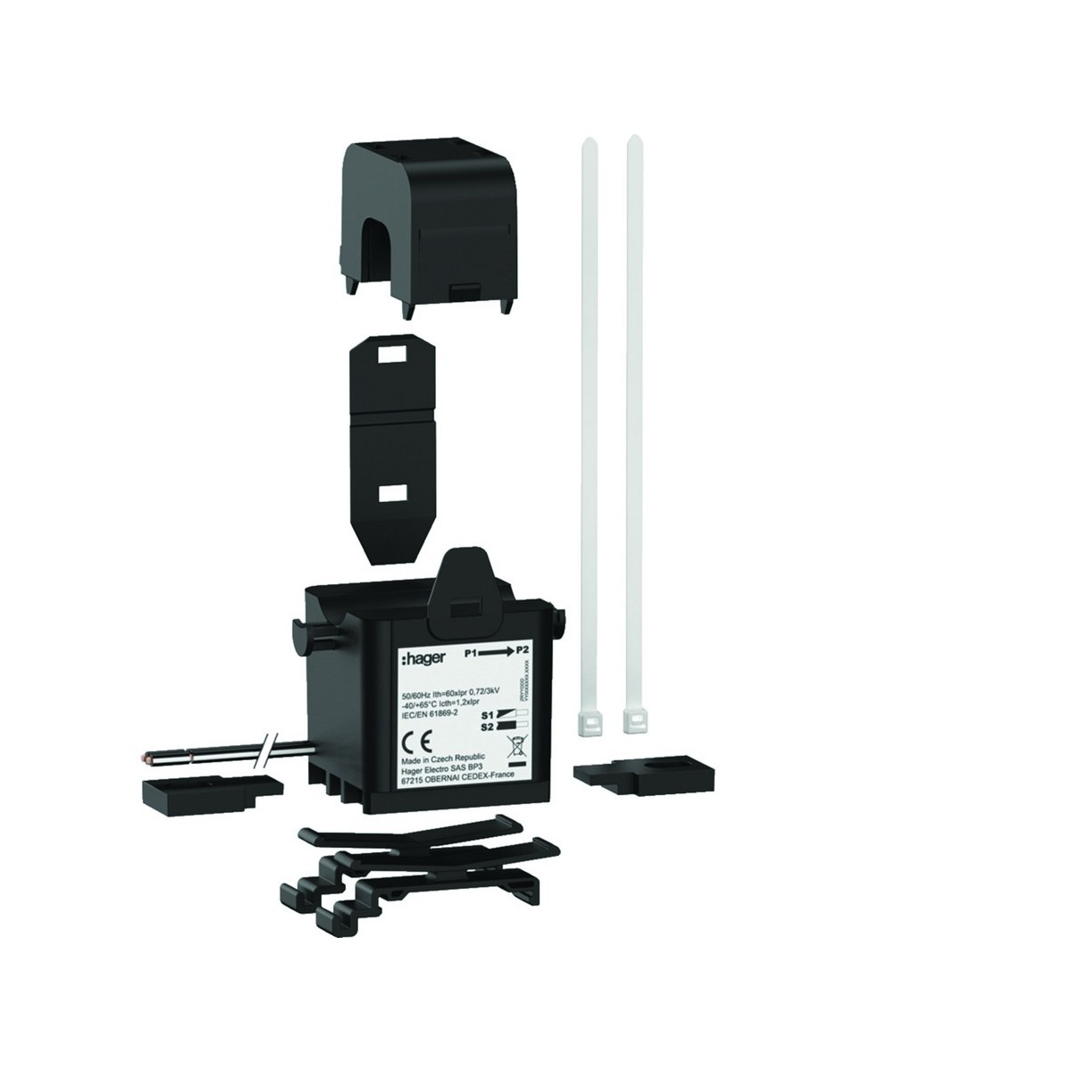 Transformateur de Courant Ouvrant SC1 18mm 160/5A 0.3VA Classe 1 - HAGER SRR01605A 