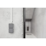 cubyko Double poussoir 1O/1F saillie gris IP55 - HAGER WNC044 