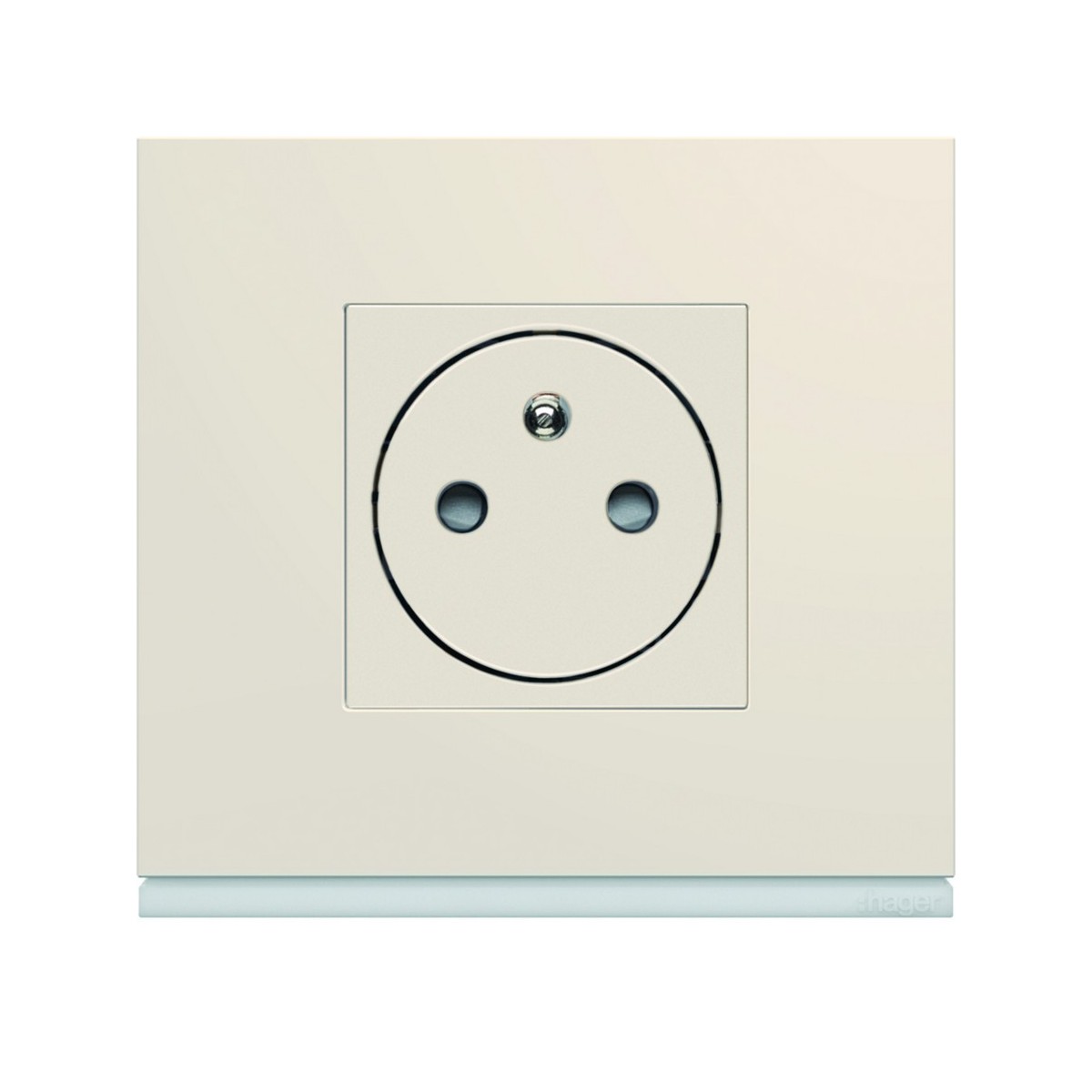 Enjoliveur gallery prise de courant affleurante 2P+T, finition Dune - HAGER WXD106D 