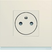 Enjoliveur gallery prise de courant affleurante 2P+T, finition Dune - HAGER WXD106D 