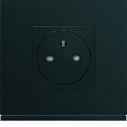 Enjoliveur gallery prise de courant affleurante 2P+T, finition Night - HAGER WXD106N 