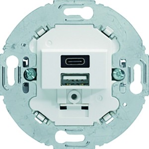 Chargeur USB A+C 1930 Alba - HAGER 260419 