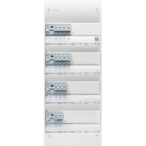 Tableau électrique gamma+ 13, pré-équipé 4 rangées, 13 M, Quickfix - HAGER GDM413A 