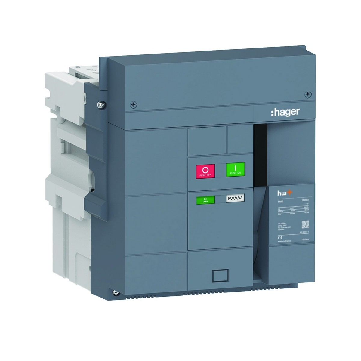 Interrupteur Ouvert HW2 1600A 3P Débrochable sans chassis - HAGER HW2W316ZS 