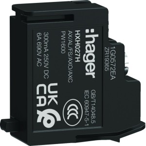 Contact auxilliare AX/AL/FS pour boitier moulé h3+ PW1600 - HAGER HXH027H 