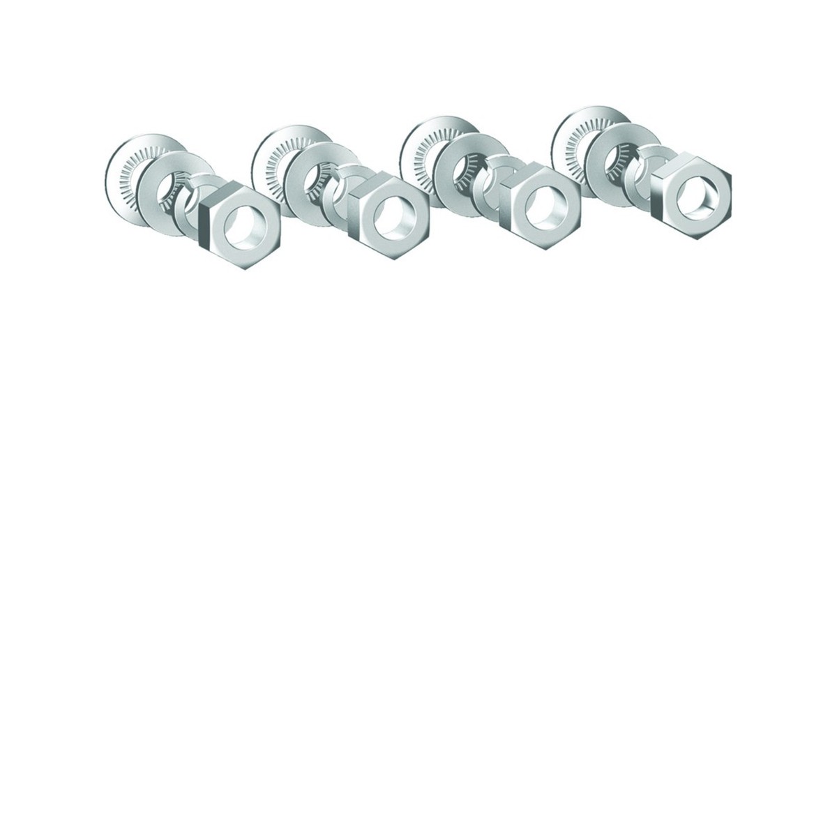 Ecrous et rondelles de montage 4P pour boitier moulé h3+ PW1600 - HAGER HYH502H 