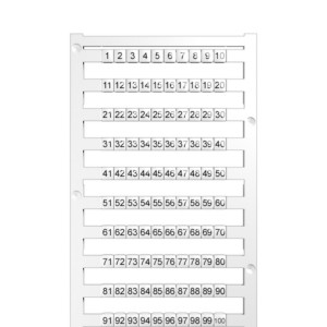 Clip de marquage 5 mm, numérotée de 1 à 100 - HAGER KR02BE 