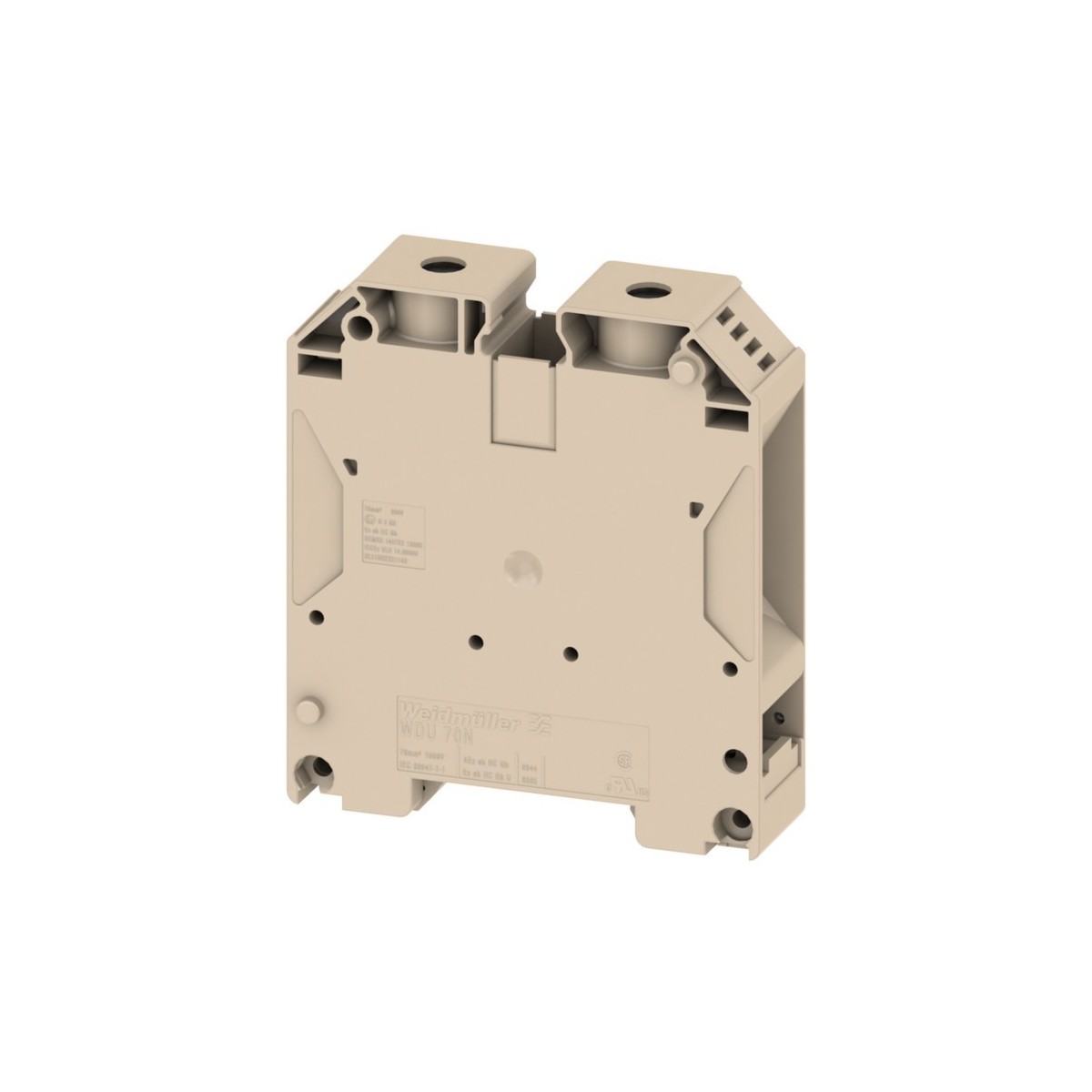 Borne de phase,70mm²,1000V/192A, connection à vis - HAGER KR700L 