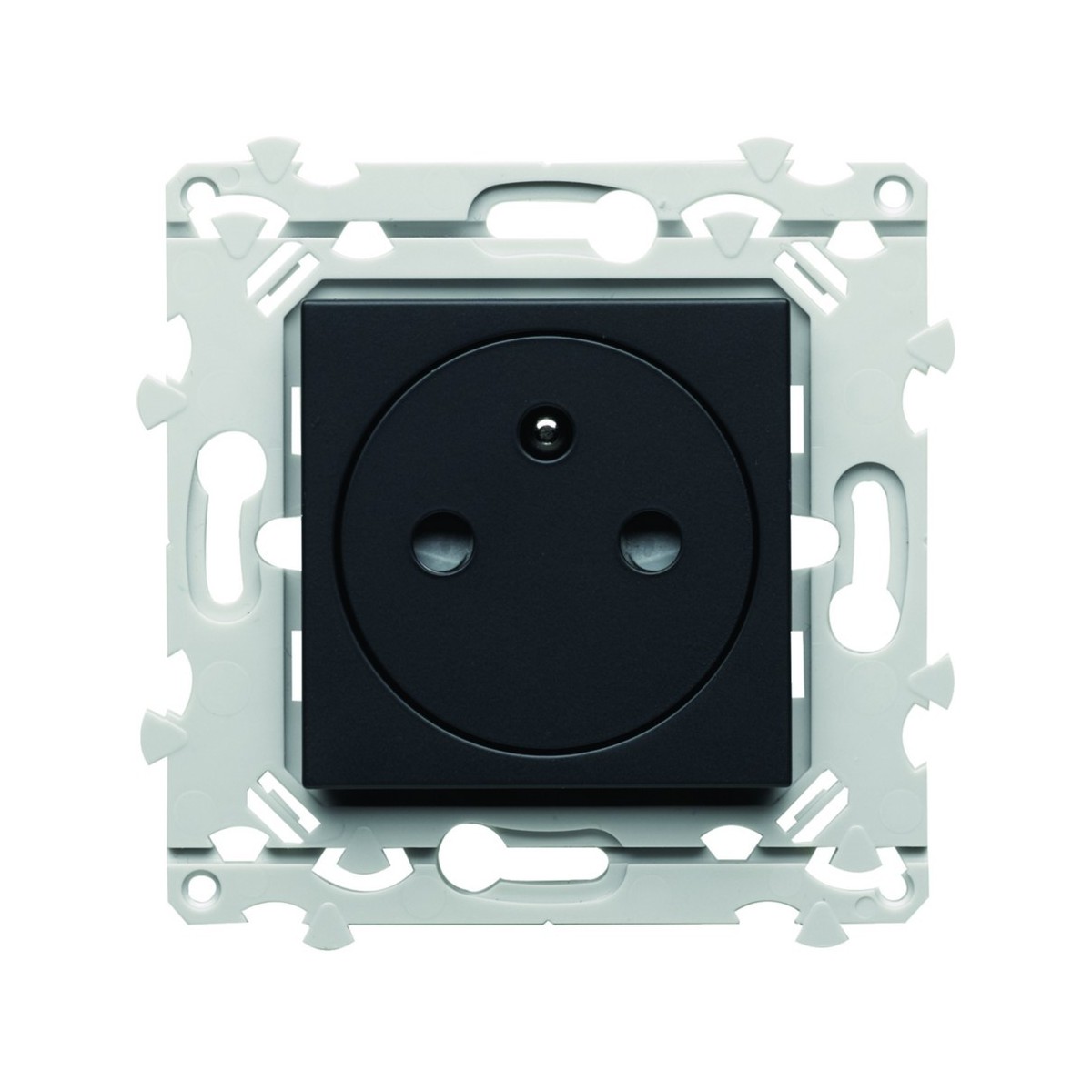 Prise de courant affleurante essensya 2P+T Anthracite - HAGER WE106A 