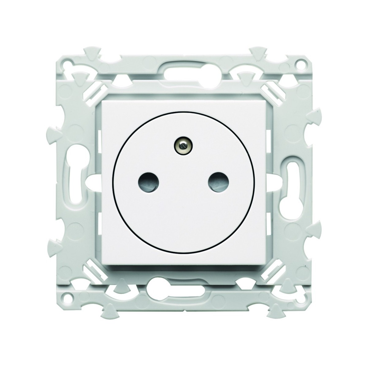 Prise de courant affleurante essensya 2P+T Pure - HAGER WE106 