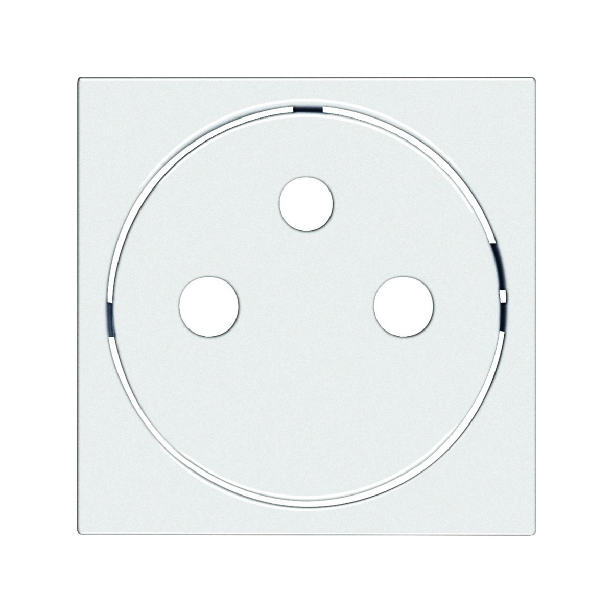 Enjoliveur gallery prise de courant affleurante 2P+T, finition Pure - HAGER WXD106B 