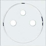 Enjoliveur gallery prise de courant affleurante 2P+T, finition Pure - HAGER WXD106B 