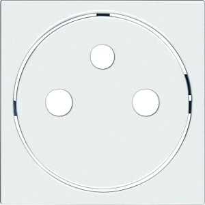 Enjoliveur gallery prise de courant affleurante 2P+T, finition Pure - HAGER WXD106B 