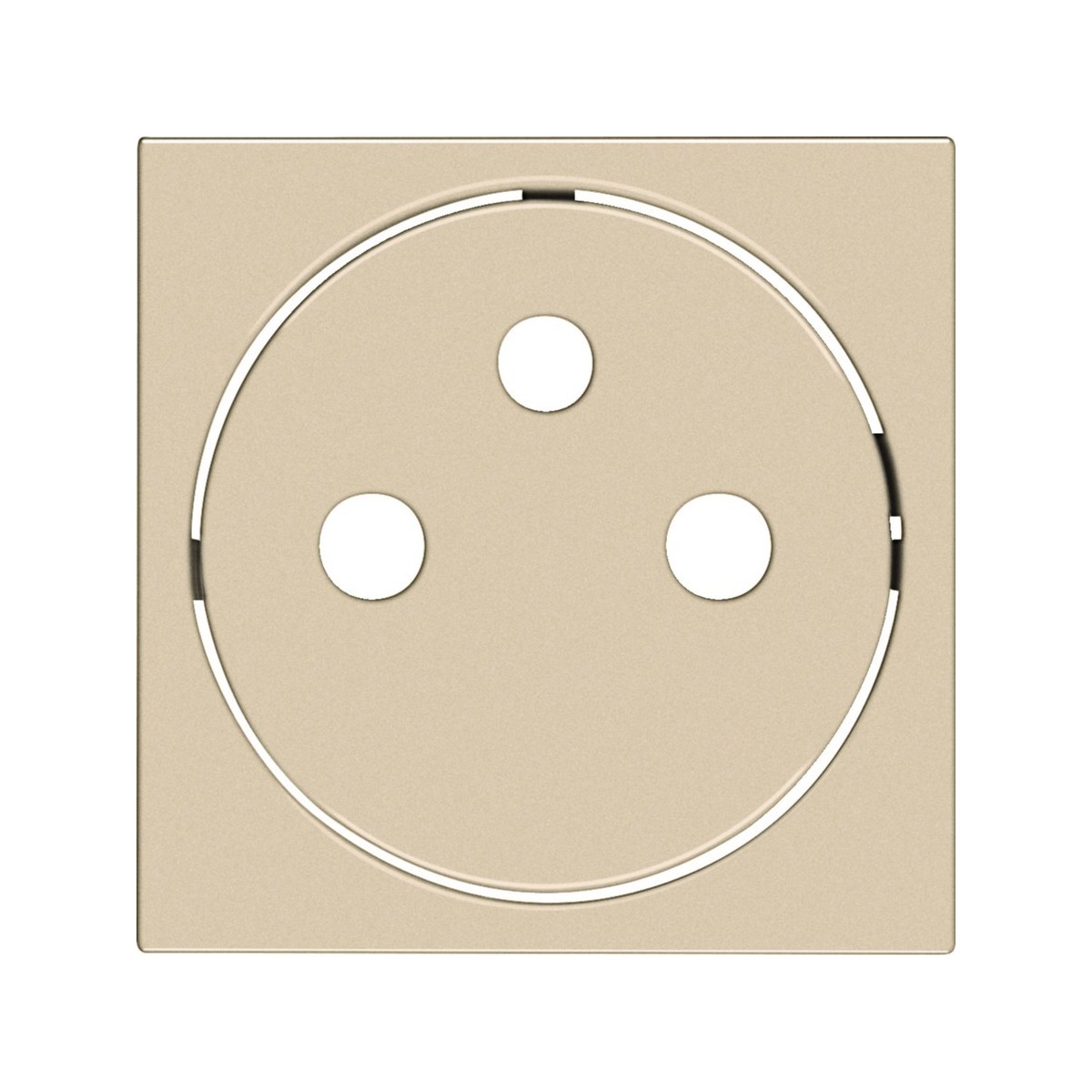 Enjoliveur gallery prise de courant affleurante 2P+T, finition Dune - HAGER WXD106D 