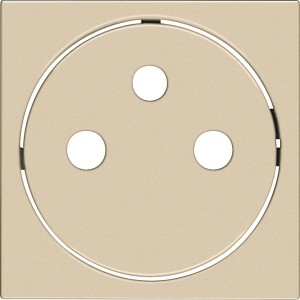 Enjoliveur gallery prise de courant affleurante 2P+T, finition Dune - HAGER WXD106D 