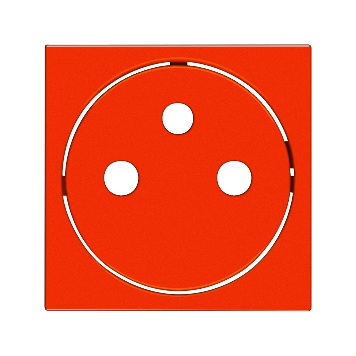 Enjoliveur gallery prise de courant affleurante 2P+T, finition Orange - HAGER WXD106E 