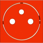 Enjoliveur gallery prise de courant affleurante 2P+T, finition Orange - HAGER WXD106E 