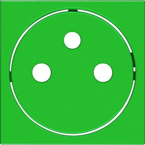 Enjoliveur gallery prise de courant affleurante 2P+T, finition Vert - HAGER WXD106V 