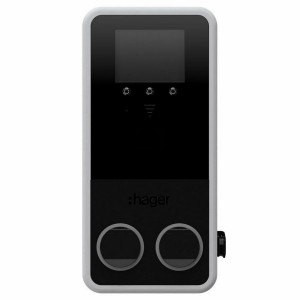 witty park2 Borne mural IP55 IK10 2x7,4kW T2+TE+OCPP+MID+ECRAN+RFID+Protections - HAGER XVP207SQF 