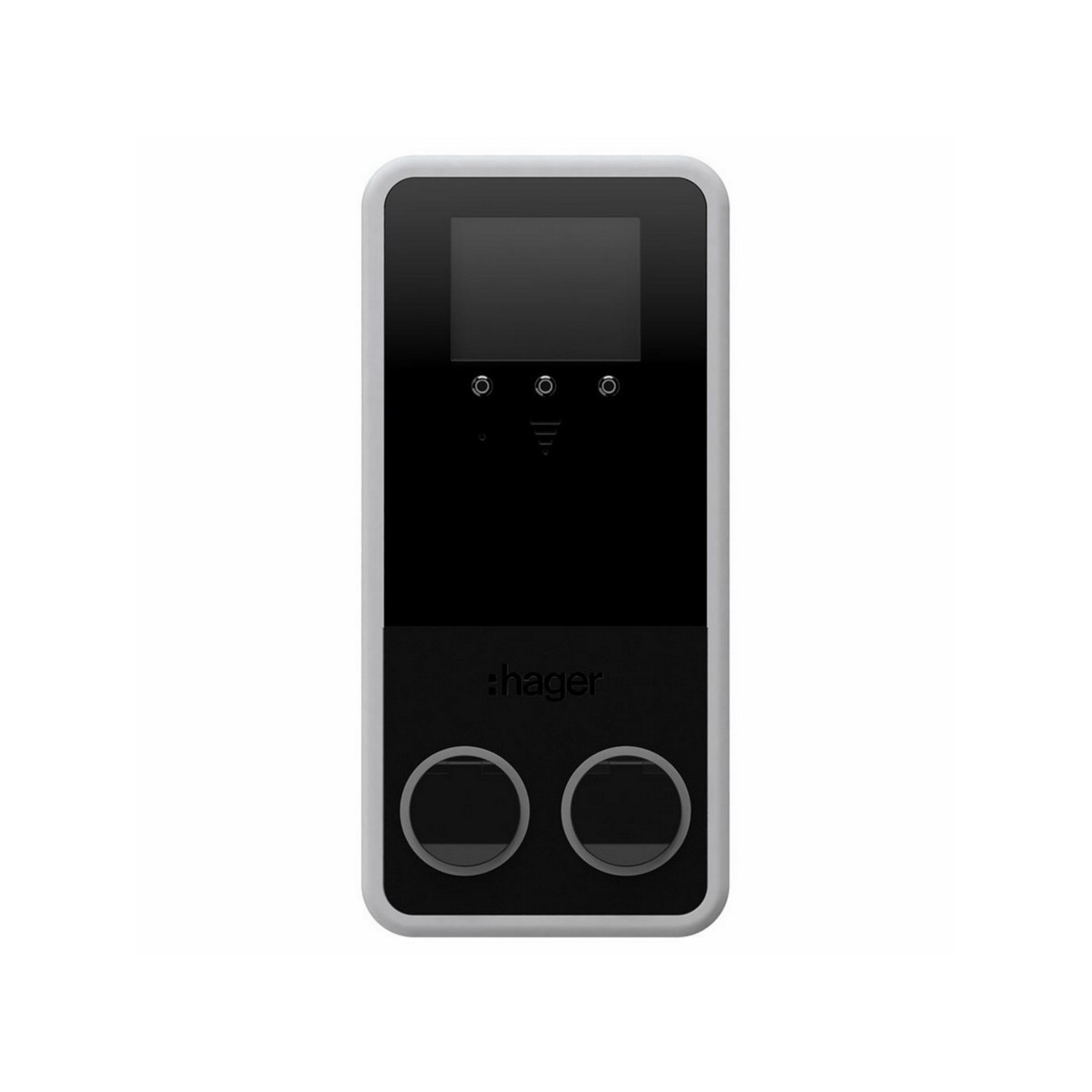 witty park2 Borne mural IP55 IK10 2x22kW T2+OCPP+MID+ECRAN+RFID+Protections - HAGER XVP222S 