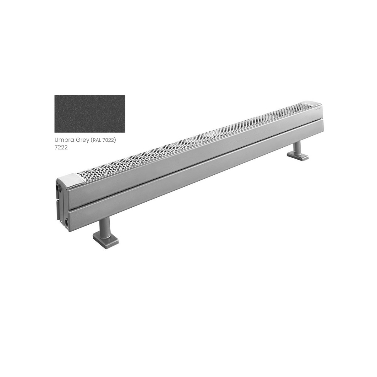 Radiateur chauffage central ACOVA - FASSANE Pack CLXD plinthe  2600W CLXD-029-250C7222 Umbra Grey RAL7022