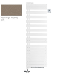 Sèche-serviette soufflant ACOVA REGATE TWIST AIR pivot gauche eau chaude 1809W (809W+1000W) Pearl Beige RAL1035