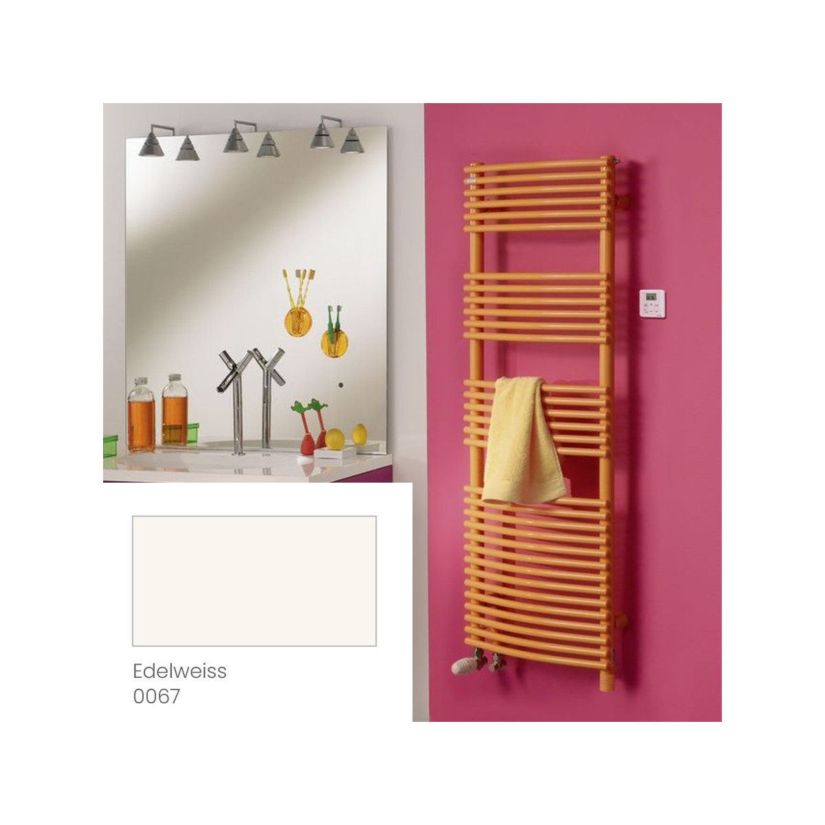 Sèche-serviette ACOVA KÉVA Spa mixte 1126W/1200W ACKI-175-060/GFC0067 Edelweiss 0067