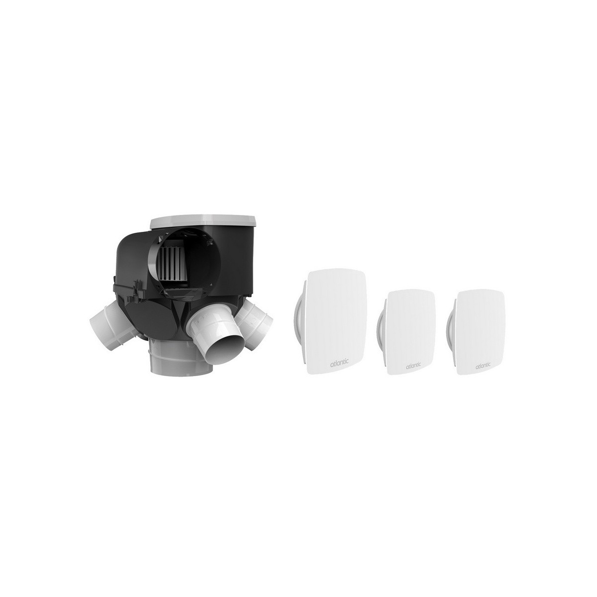 Kit Autocosy VMC autoréglable 4 sanitaires (3 bouches LINES) - ATLANTIC 412288 