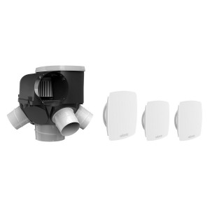 Kit Autocosy VMC autoréglable 4 sanitaires (3 bouches LINES) - ATLANTIC 412288 
