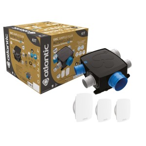 Kit Autocosy iH FLEX VMC auto intelligente plat 4 sanitaires - Atlantic 412290 