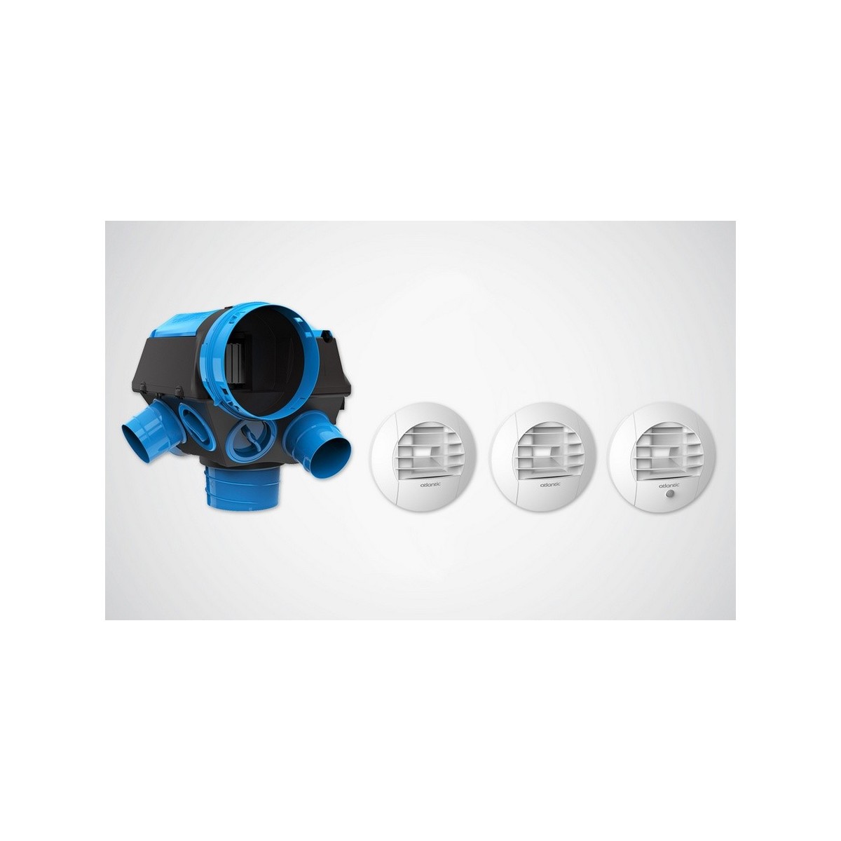 KT piles Hygro BC2 CMI VMC hygro basse conso 6 sanitaires (4 bouches + 5 gaines) - ATLANTIC 412322 