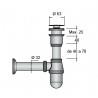 Siphon avec bonde à écoulement libre - SALGAR 16994