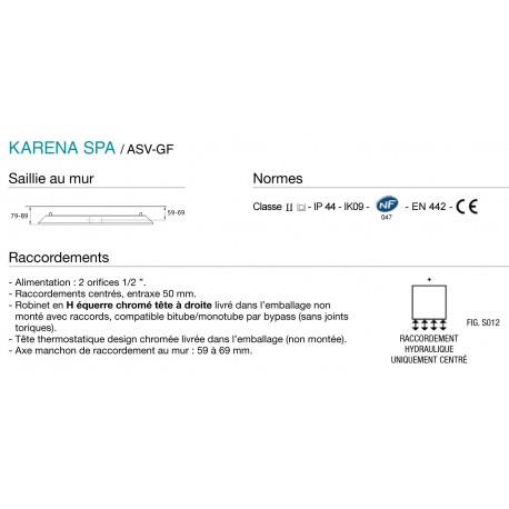 Sèche-serviette ACOVA - KARENA Spa Mixte 561W/500W - ASV-120-050/GF