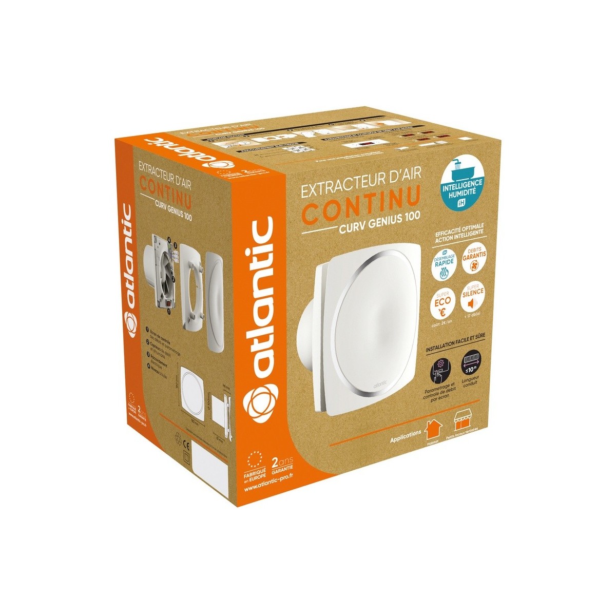 Extracteur d'air Curv Genius 120 IH - Atlantic 123250 