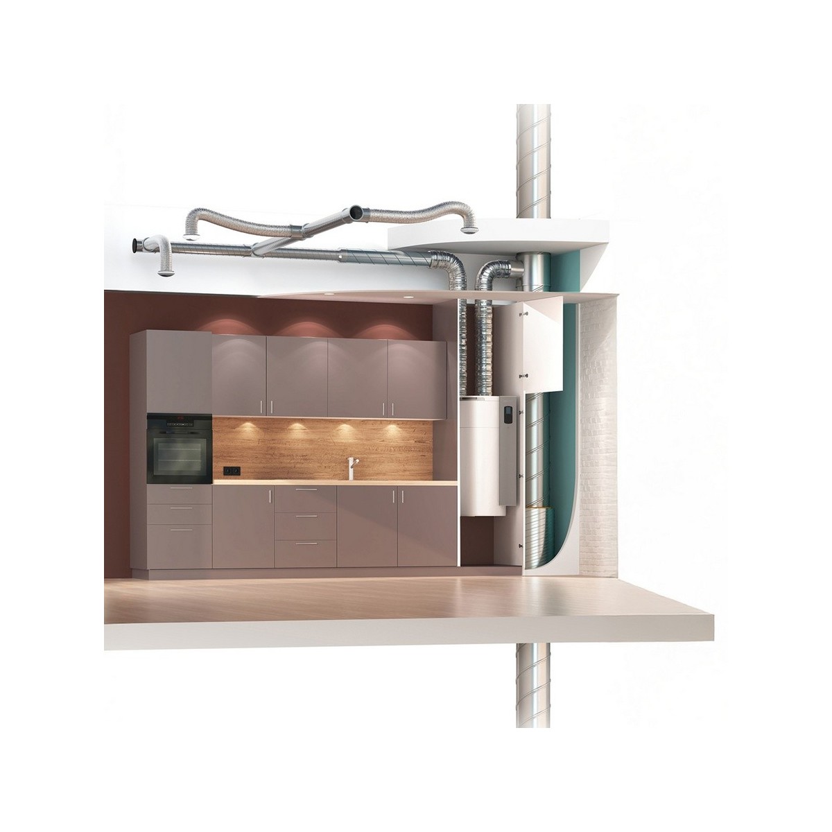 Chauffe-eau thermodynamique AQUACOSY EVOLUTION - 185L - Sans ventilateur - ATLANTIC 350204 