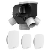 Kit Autocosy VMC autoréglable 4 sanitaires (3 bouches LINES) - ATLANTIC 412288 