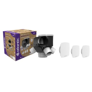 Kit Autocosy VMC autoréglable 4 sanitaires (3 bouches LINES) - ATLANTIC 412288 