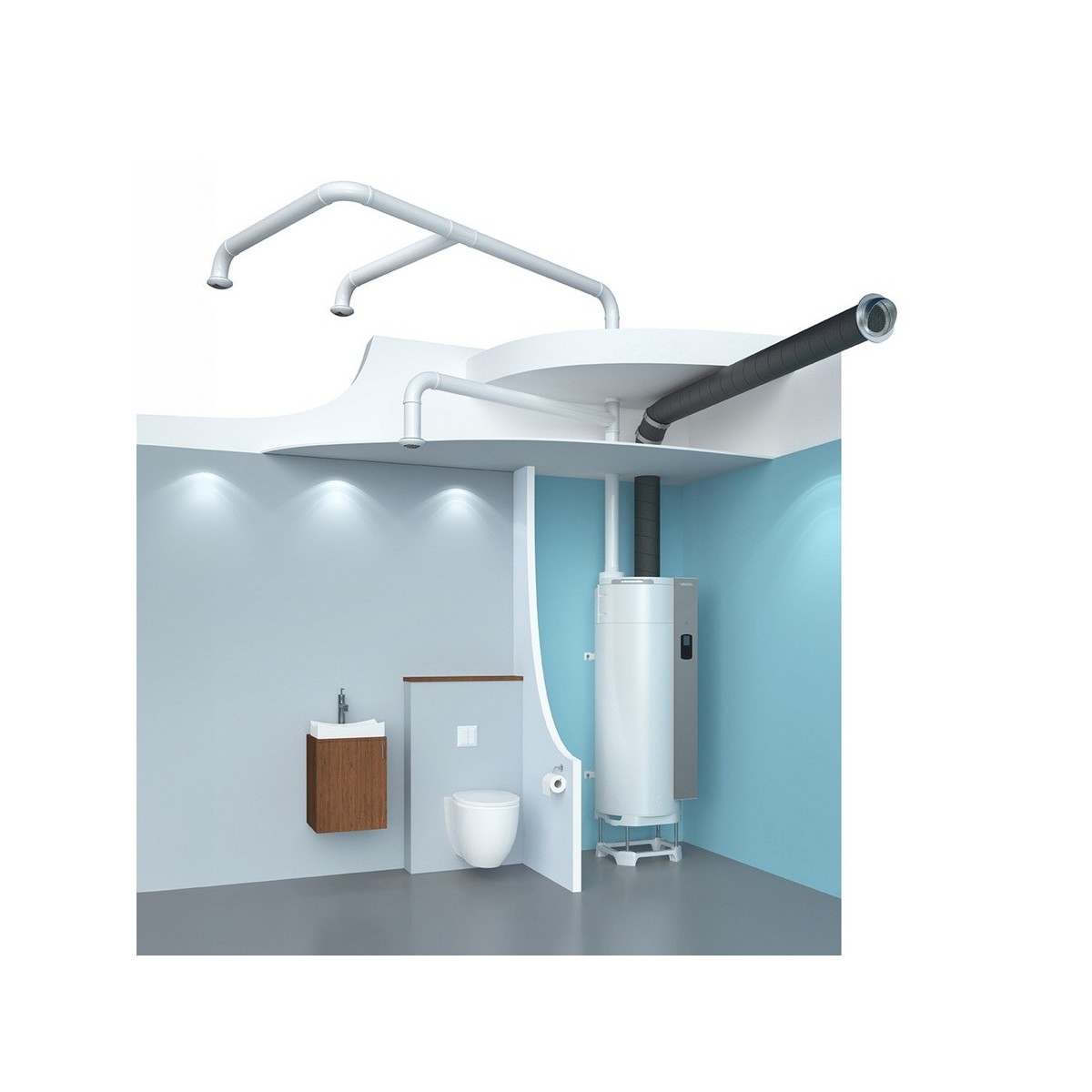 Chauffe-eau thermodynamique AQUACOSY EVOLUTION - 185L - Sans ventilateur - ATLANTIC 350204 