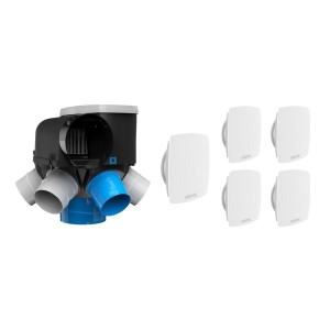 Kit Autocosy iH VMC auto intelligente 6 sanitaires (5 bouches line) - ATLANTIC 412289 