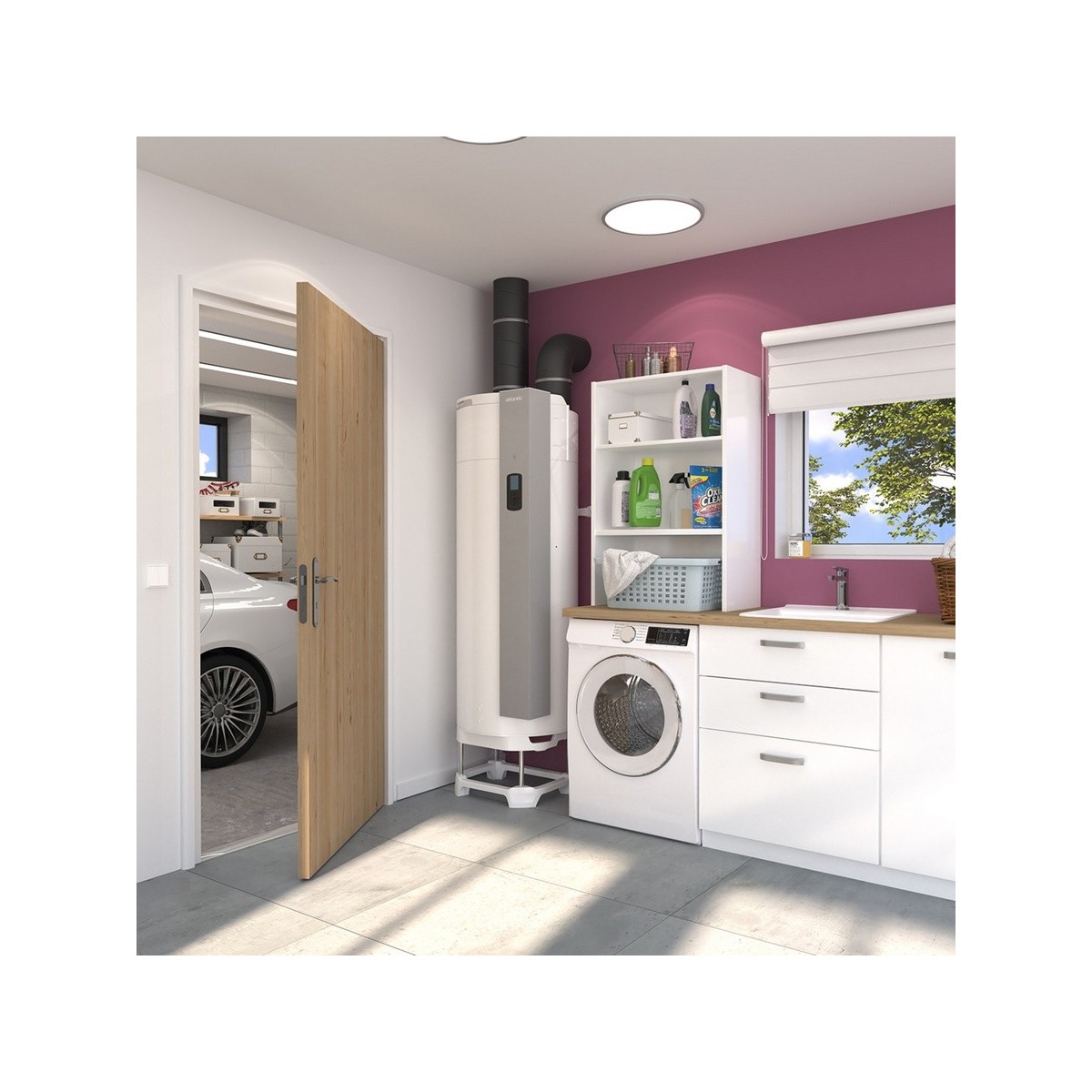 Chauffe-eau thermodynamique AQUACOSY EVOLUTION - 185L - Sans ventilateur - ATLANTIC 350204 