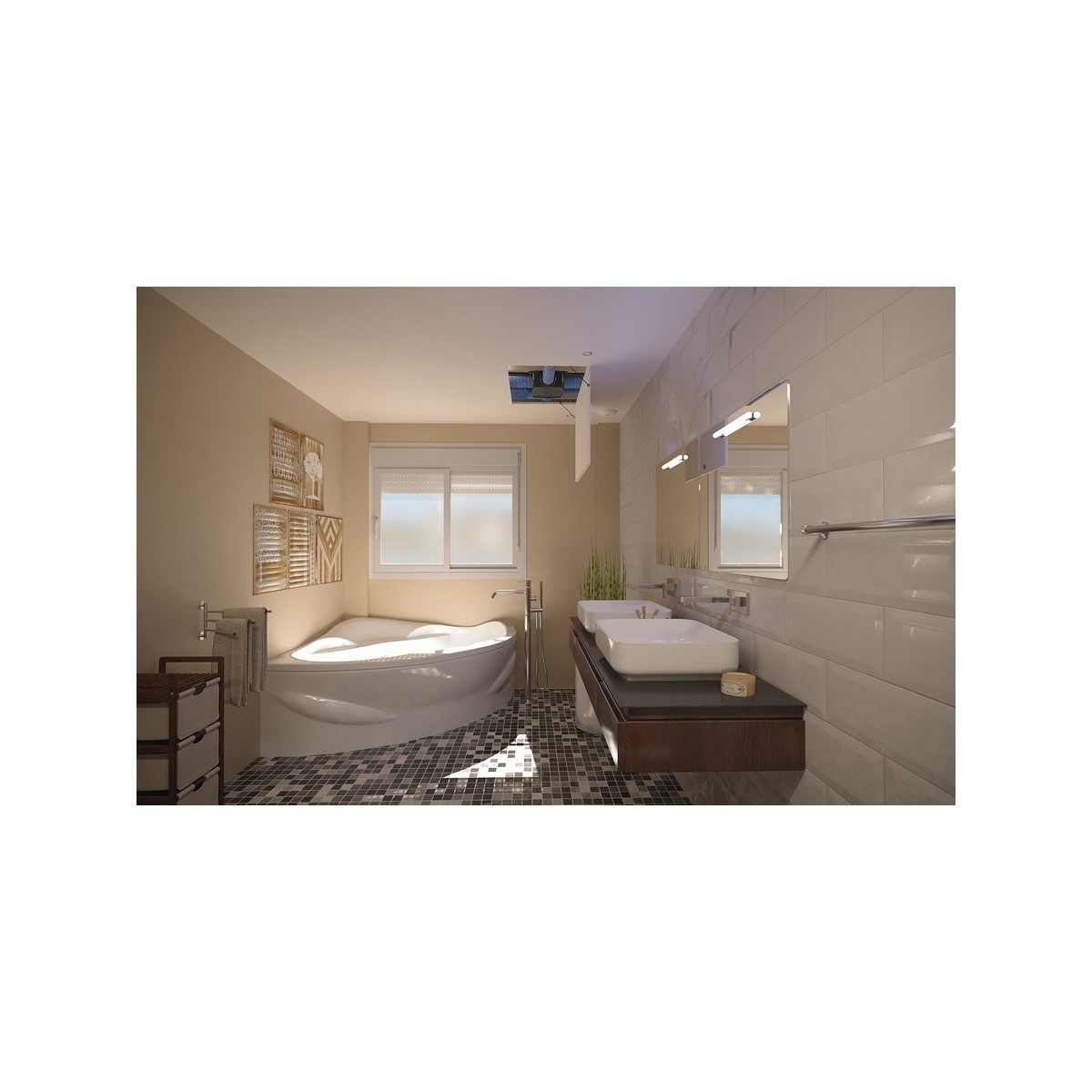 Groupe Hygrocosy BC FLEX VMC hygro basse conso plat 4 sanitaires - ATLANTIC 412279 