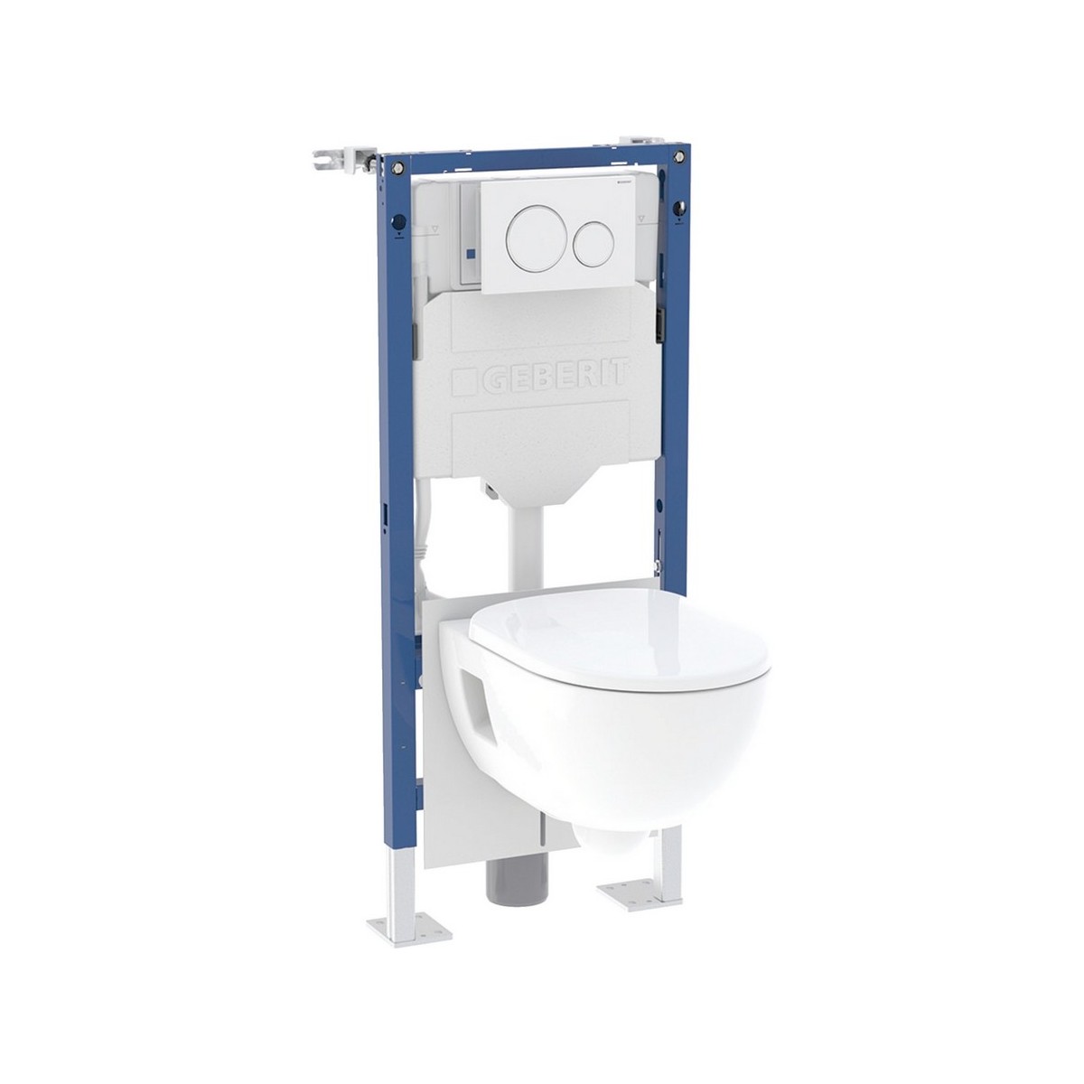Bâti-pack® WC Geberit Duofix 112 cm Sig12 Sig20R WC Renova semi-caréné Rimfree - GEBERIT 118.311.KJ.2 