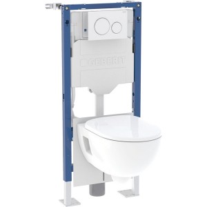 Bâti-pack® WC Geberit Duofix 112 cm Sig12 Sig20R WC Renova semi-caréné Rimfree - GEBERIT 118.311.KJ.2 