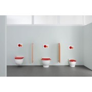 Lunette d'abattant WC Geberit Bambini pour enfants avec poignées rouge carmin - GEBERIT 502.971.FY.1 