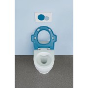 Lunette d'abattant WC Geberit Bambini pour enfants avec poignées bleu océan - GEBERIT 502.971.SX.1 