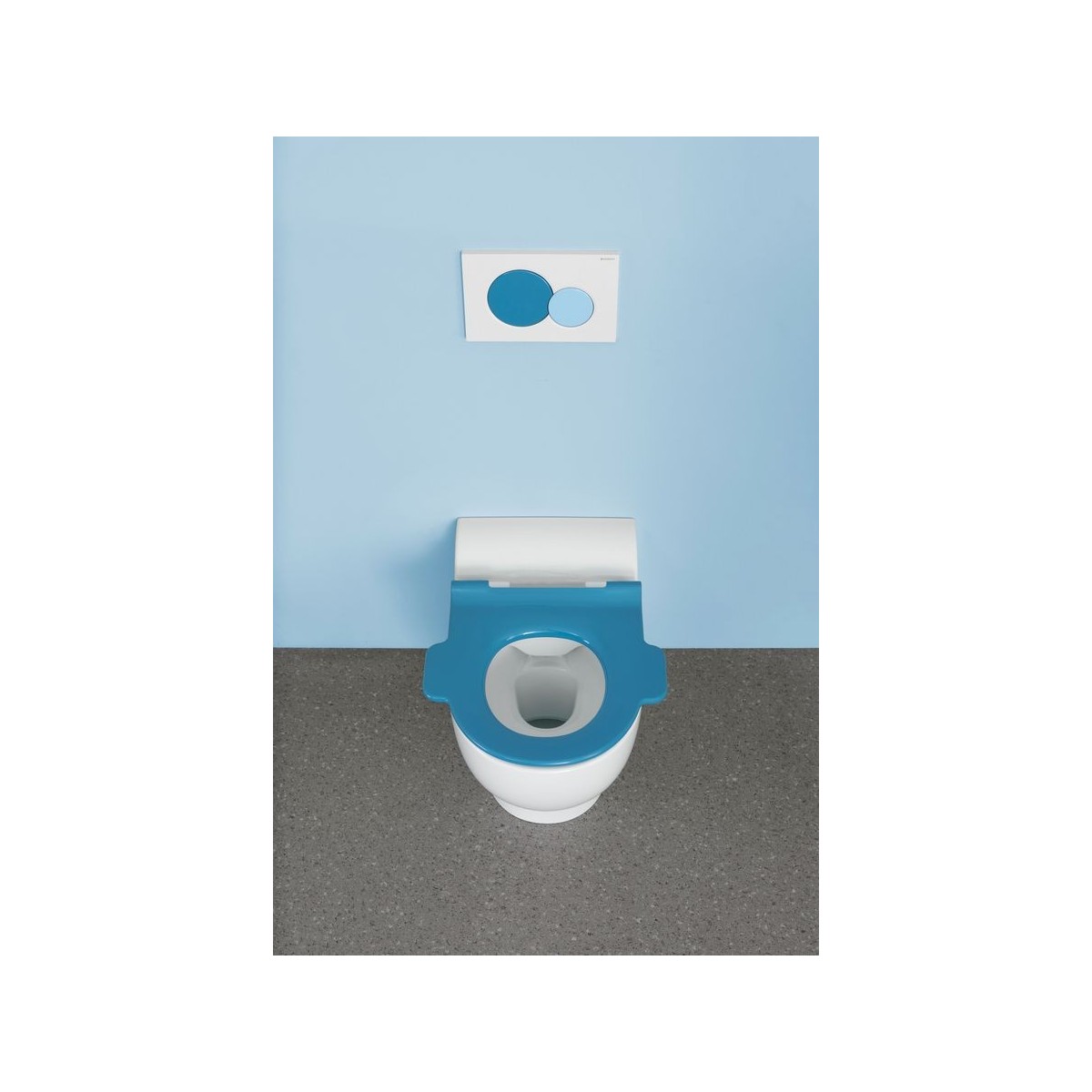 Lunette d'abattant WC Geberit Bambini pour enfants avec poignées bleu océan - GEBERIT 502.971.SX.1 